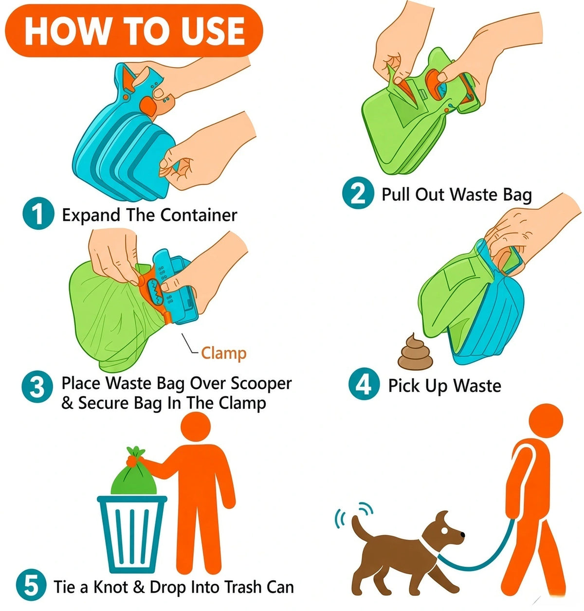ZoomScoop - Portable Walk Scooper